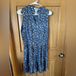 #24 Vintage Access Rayon Butterfly Romper! 18-21” PTP 14-17” waist 6” inseam